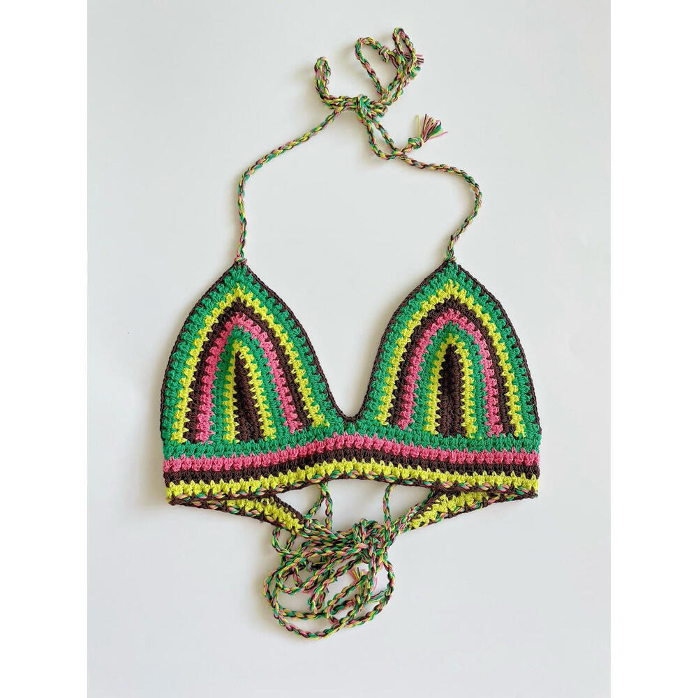 RARE Designer Collab FRAME x Julia Sarr-Jamois Crochet Bikini Top